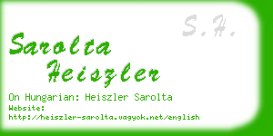 sarolta heiszler business card